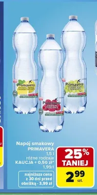 Napój smakowy Primavera jabłkowy promocja w Carrefour
