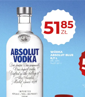 Wódka Absolut Blue promocja w Duży Ben