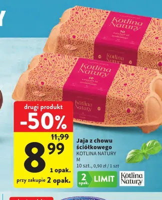 Jaja z chowu ściółkowego Kotlina Natury M promocja w Intermarche