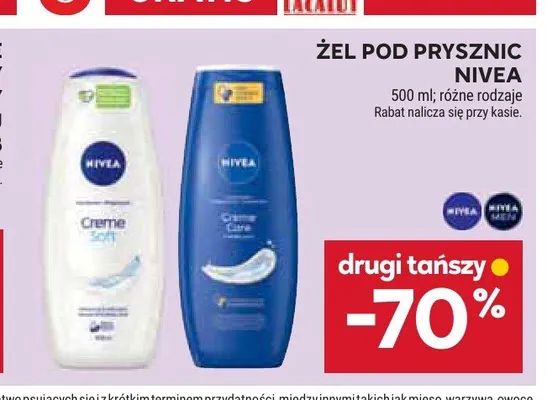Żel pod prysznic Nivea promocja w Stokrotka