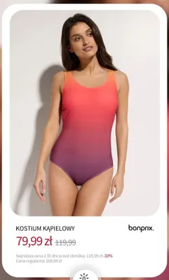 Kostium kąpielowy Bonprix promocja w bonprix
