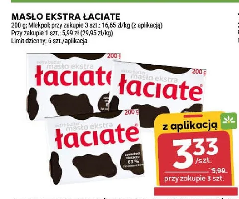 Masło ekstra Łaciate promocja w Stokrotka