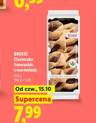 Ciasteczka francuskie z marmoladą Brześć promocja w Lidl