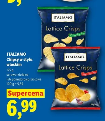 Chipsy w stylu włoskim Italiamo pomidorowo-ziołowe promocja w Lidl