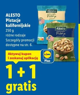 Pistacje kalifornijskie Alesto promocja w Lidl