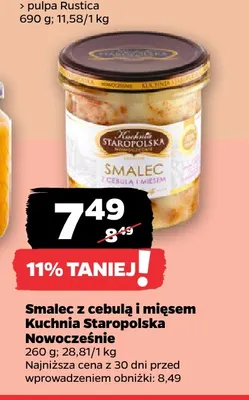 Smalec z cebulą i mięsem Kuchnia Staropolska Nowocześnie promocja w Netto