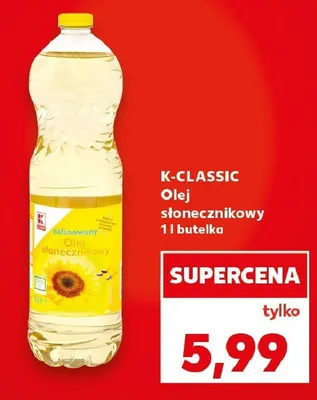 Olej słonecznikowy K-Classic promocja w Kaufland