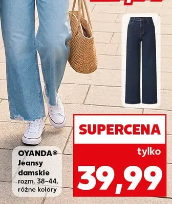 Jeansy damskie rozm. 38-44, różne kolory promocja w Kaufland
