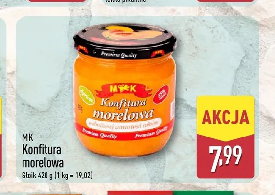 Konfitura morelowa MK promocja w Aldi