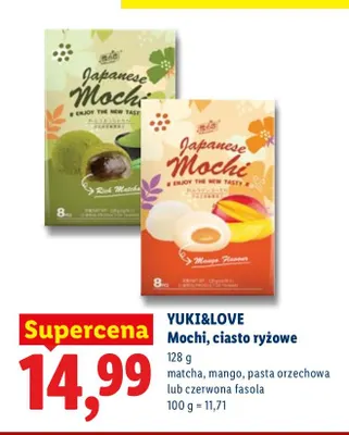 Mochi ciasto ryżowe pasta orzechowa Yuki & Love promocja w Lidl