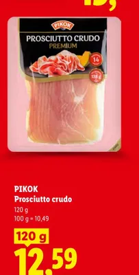 Szynka Prosciutto crudo Pikok promocja w Lidl