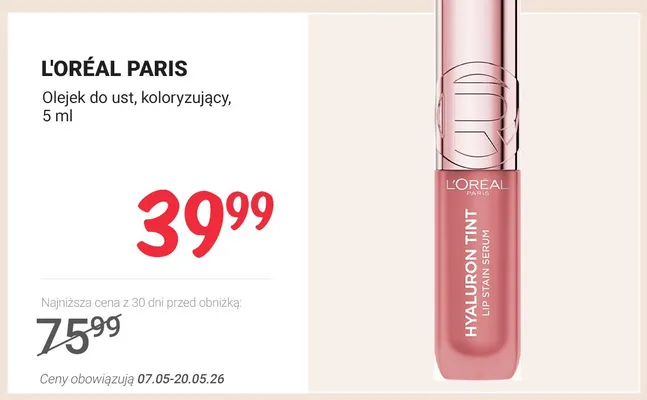 Olejek do ust koloryzujący L'Oréal Paris promocja w Rossmann
