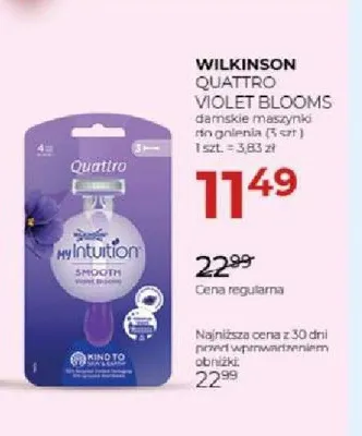 Maszynki do golenia damskie Wilkinson Quattro Violet Blooms promocja w Drogerie Jawa