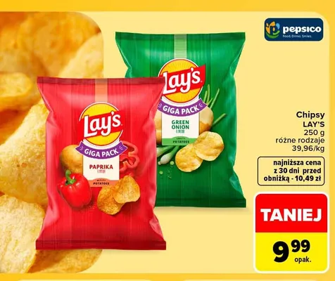 Chipsy Lay's Green Onion promocja w Carrefour