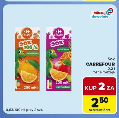 Sok multiwitamina Carrefour promocja w Carrefour Express