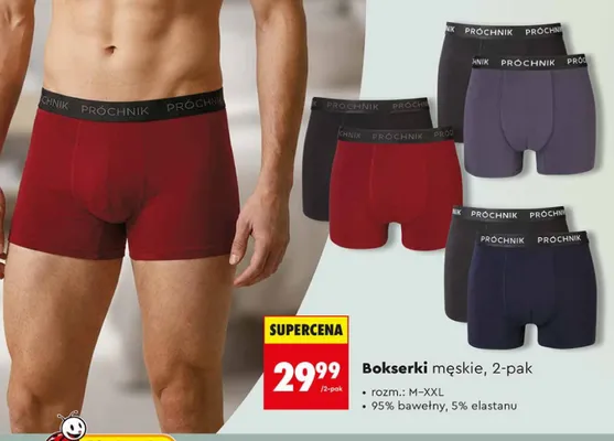 Bokserki męskie, 2-pak promocja w Biedronka