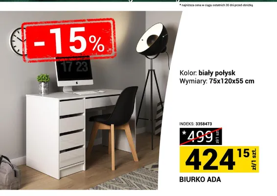 Biurko Ada promocja w Merkury Market