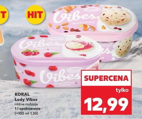 Lody Koral Vibes Bakaliowe promocja w Kaufland