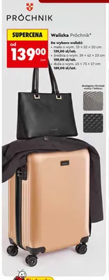 Walizka mała Próchnik 33x52x20 cm promocja w Biedronka