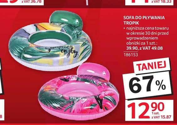 Sofa do pływania Tropik promocja w Selgros