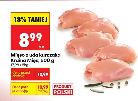 Mięso z uda kurczaka   promocja w Biedronka