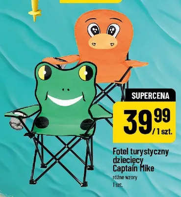 Fotel turystyczny dziecięcy Captain Mike promocja w POLOmarket