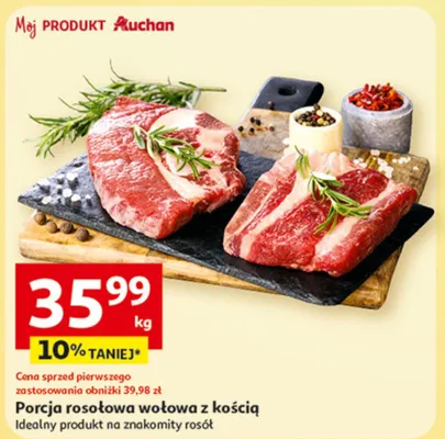 Porcja rosołowa wołowa z kością promocja w Auchan