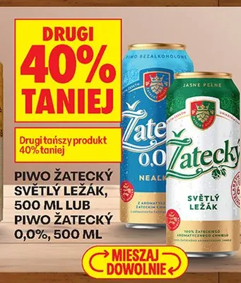 Piwo jasny leżak bezalkoholowe 0,0% promocja w Biedronka