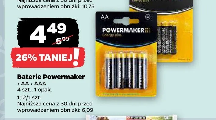 Baterie Powermaker AA promocja w Netto