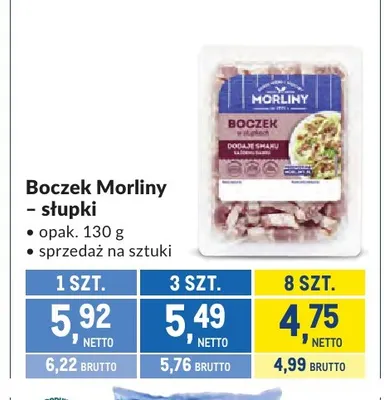 Boczek słupki Morliny promocja w Makro