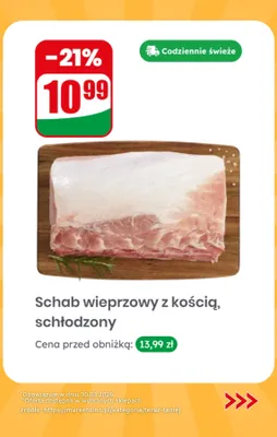 Schab wieprzowy z kością, schłodzony promocja w Dino