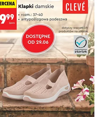 Buty damskie Clevé różowe promocja w Biedronka