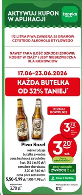 Piwo Kozel Ležák promocja w Żabka