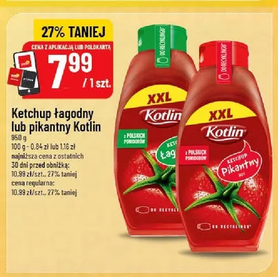 Ketchup pikantny Kotlin XXL promocja w POLOmarket