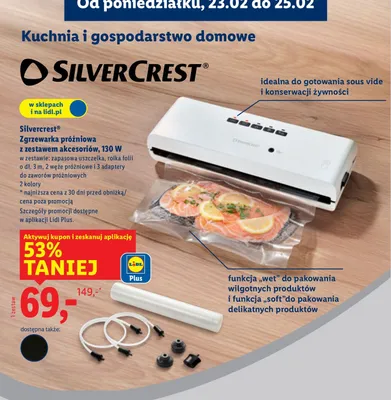 Zgrzewarka próżniowa z zestawem akcesoriów 130 W promocja w Lidl