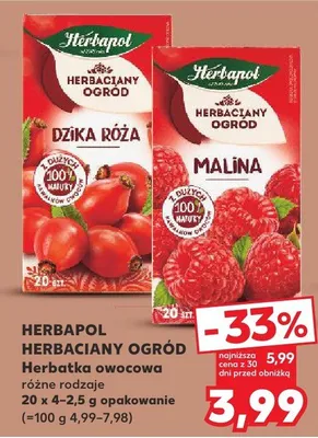 Herbaciany ogród Herbatka owocowa różne rodzaje promocja w Kaufland