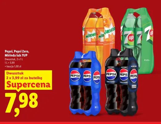 Napój gazowany Pepsi 2-pak promocja w Lidl