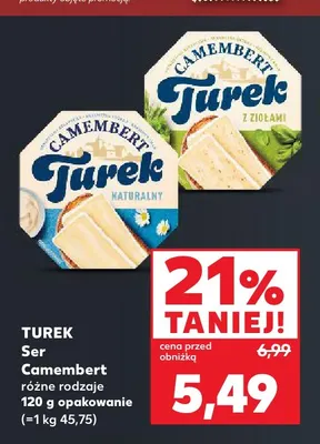 Ser Camembert Turek różne rodzaje promocja w Kaufland