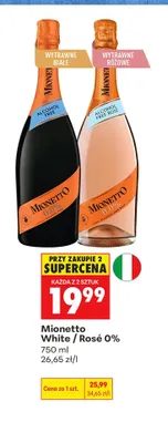 Wino bezalkoholowe Mionetto Rosé promocja w Biedronka