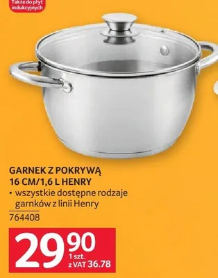 Garnek z pokrywą 16 cm/1,6L Henry promocja w Selgros