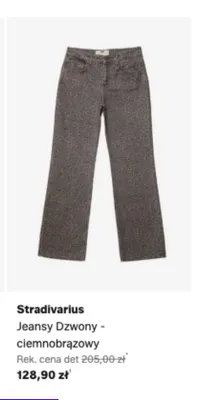 Jeansy Dzwony Stradivarius ciemnobrązowy promocja w Lounge by Zalando