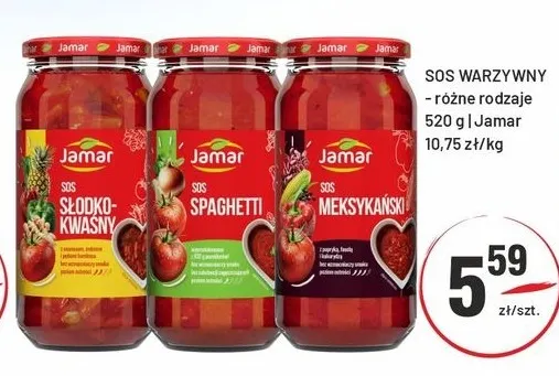 Sos warzywny słodko-kwaśny Jamar promocja w Sedal