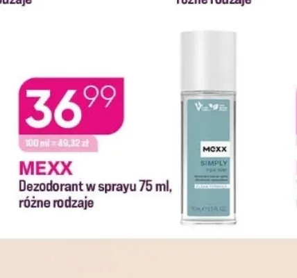 Dezodorant w sprayu MEXX 75ml promocja w Drogerie Koliber