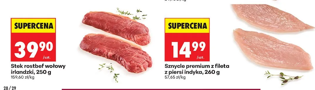 Stek rostbef wołowy irlandzki promocja w Biedronka