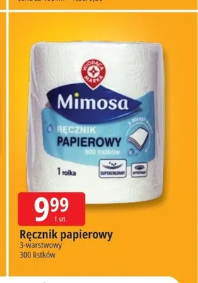 Ręcznik papierowy 3-warstwowy 300 listków Mimosa promocja w Leclerc