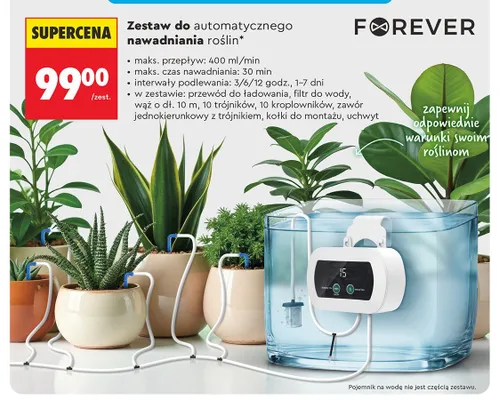 Zestaw do automatycznego nawadniania roślin Forever promocja w Biedronka
