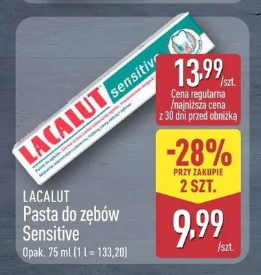 Pasta do zębów Lacalut Sensitive promocja w Aldi