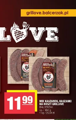 Kaszanki na ruszt Grillove Balcerzak promocja w SPAR