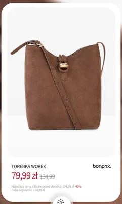 Torebka worek Bonprix promocja w bonprix