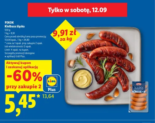 Kiełbasa śląska Pikok promocja w Lidl